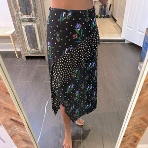 ASOS Size 0 Black High Waist Midi Skirt